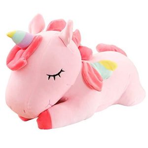 Oreiller en peluche licorne