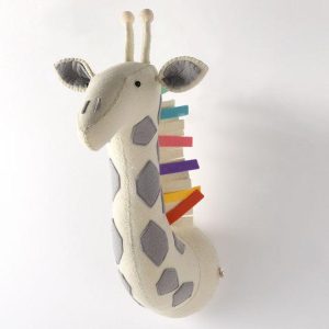 Peluche Girafe Blanche Animal Trophy Head Wall Mounts