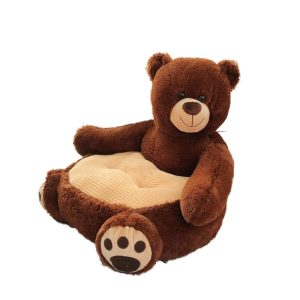 Peluche Coussin Siège Ours Brun