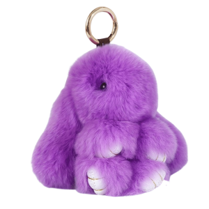 Pendentif lapin en peluche