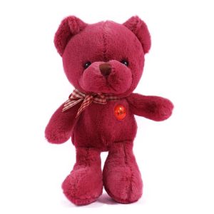 Peluche Ours Rouge Vin