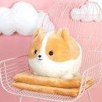 Jouet en peluche Corgi Kawaii avec couverture, idéal pour les cadeaux