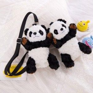 sac panda en peluche mignon sac à bandoulière de dessin animé
