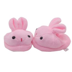 Pantoufles de lapin en peluche pour poupées d'enfants