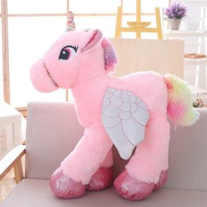 Grande Peluche Licorne Rose <br> Solara™