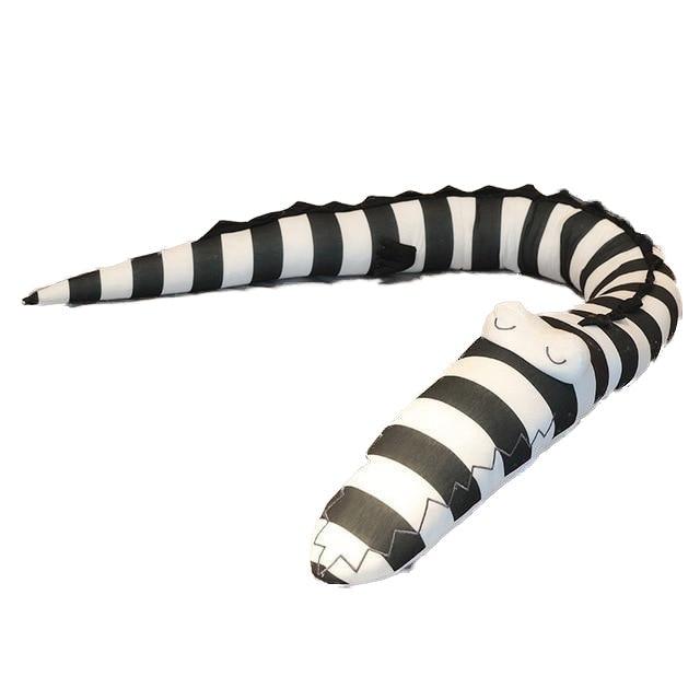 Peluche Crocodile Noir et Blanc