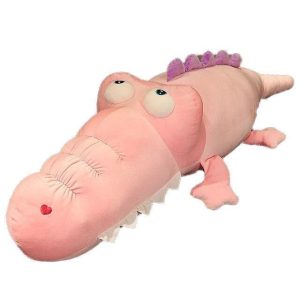 Peluche Crocodile Rose 1m