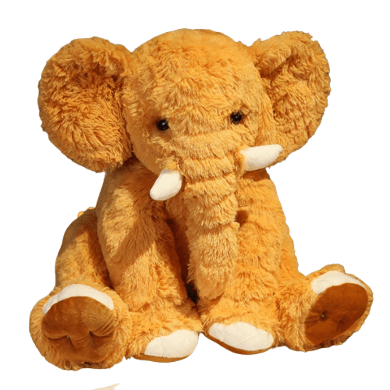 peluche-elephant-marron.png - PELUCHE POUPEE