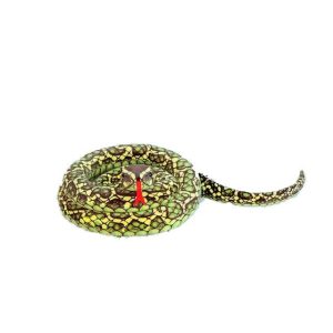 Peluche Serpent Vert et Jaune