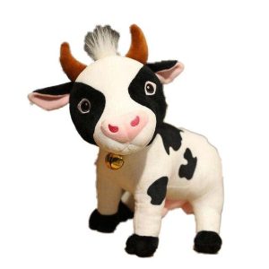 Petite Peluche Vache Réaliste