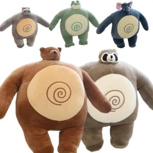 Jouets en peluche Ourson à petite tête, Poupées Peluche Raton laveur Grenouille Eléphant