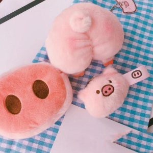Porte-clés Kawaii Pig Snout, Butt & Face (museau, fesses et visage)