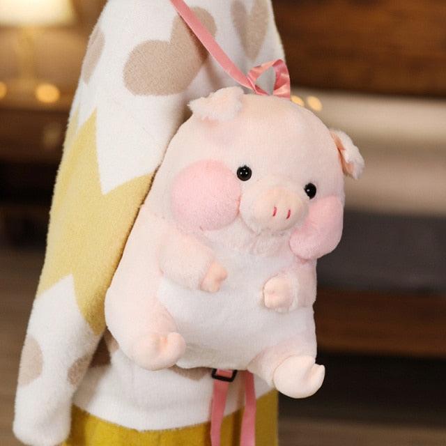 Porte-Monnaie Cochon En Peluche Rose - Pochette Rangement, 16,5x11x4 Cm, Multifonction