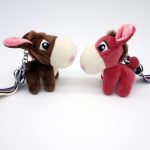 Porte-clés en peluche âne