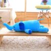 Doudou en peluche éléphant bleu