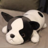 Peluche géante chien dressé noir et blanc