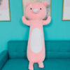 peluche-geante-cochon-rose-debout.jpg Adorable grand cochon rose en peluche