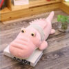Grande peluche crocodile rose remplie d'amour