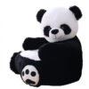 Gros panda en peluche en forme de coussin moelleux